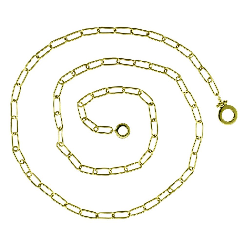 16" Paper Clip Chain 14K Yellow Gold Necklace
